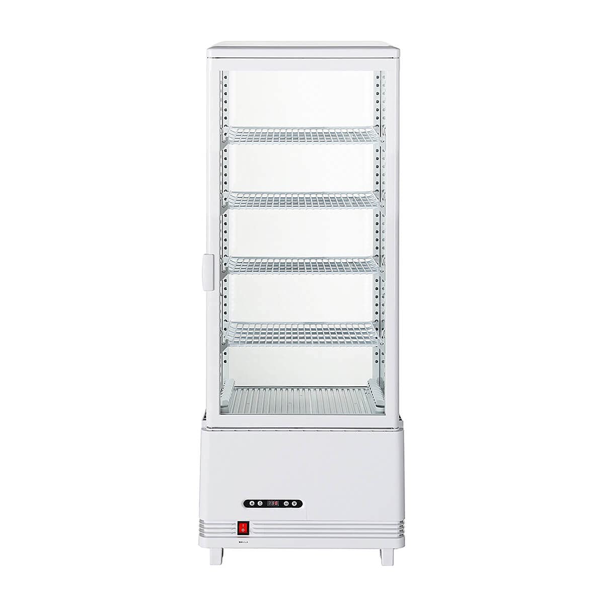 Amazon | Hijiru 4面ガラス冷蔵ショーケース100L／ホワイト【HJR