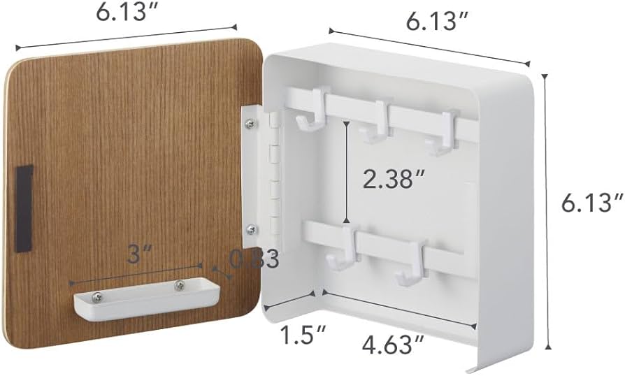 Amazon.com: YAMAZAKI Home Rin Square Magnetic Key Cabinet - Wood