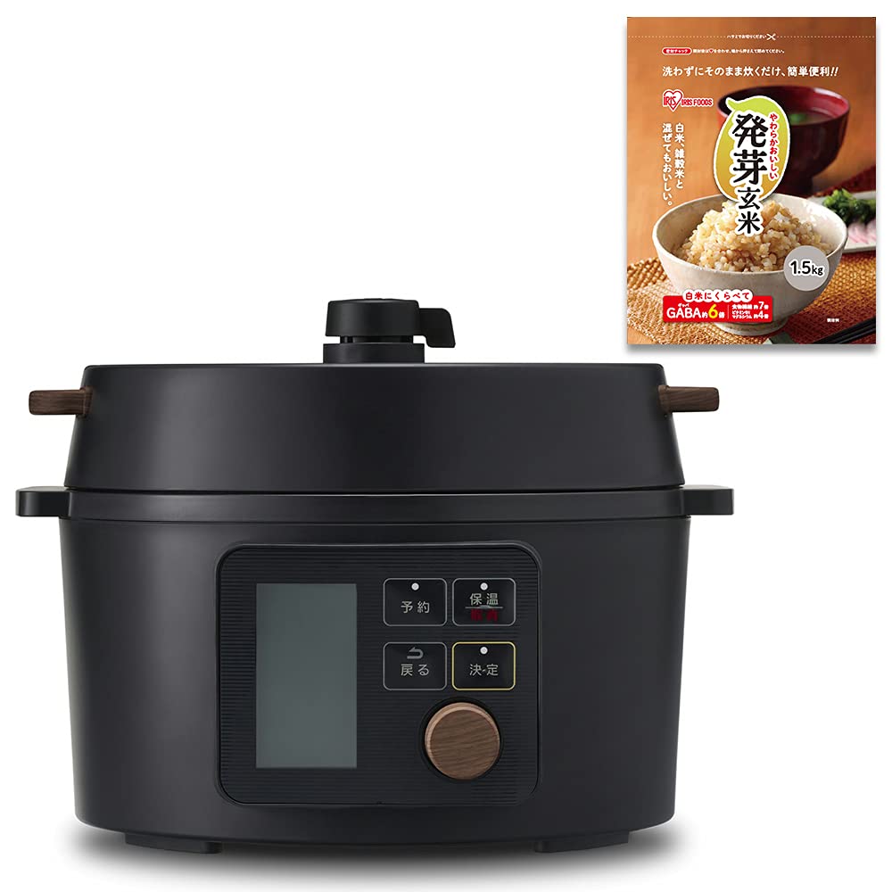 Amazon | アイリスオーヤマ 電気圧力鍋 3L KPC-MA3-B ブラック+発芽
