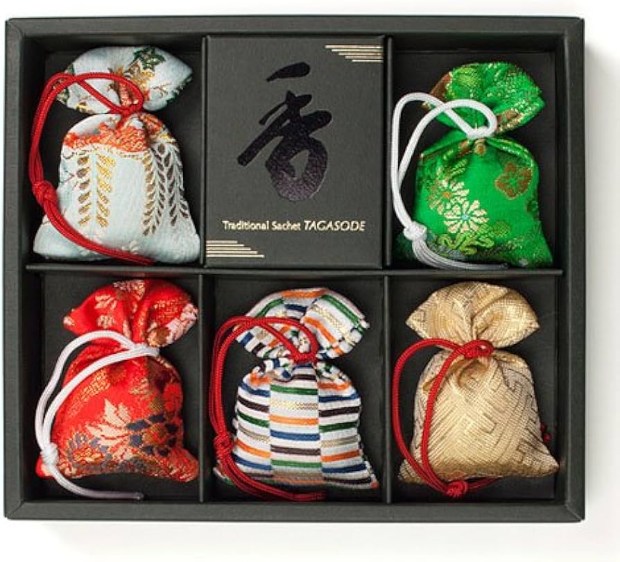 Amazon | 匂い袋 誰が袖 極品 5個入 松栄堂 511115 Shoyeido 本体長さ