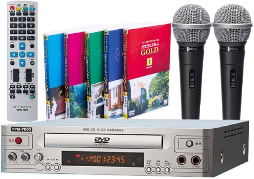 Amazon.co.jp: テイチクdvdカラオケ カラオケセット マイク付2本 2本
