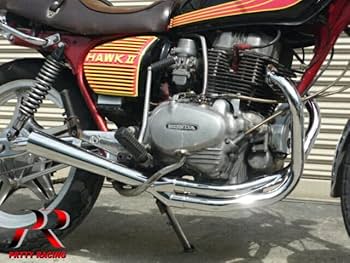 Amazon | CB250TCB400T ホーク2 サイドクロスメガホン管 メッキ