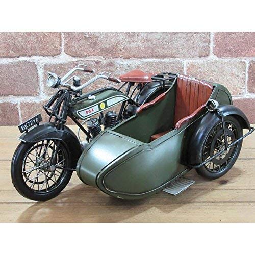 Amazon | ブリキのおもちゃ レトロバイク・サイドカー・グリーン3