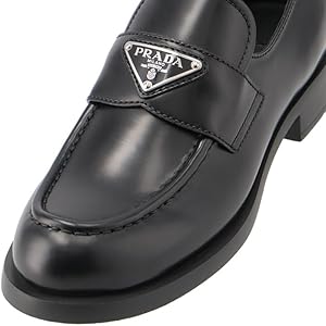 Amazon | [Prada] [プラダ] ローファー 三角ロゴ ブラッシュドレザー