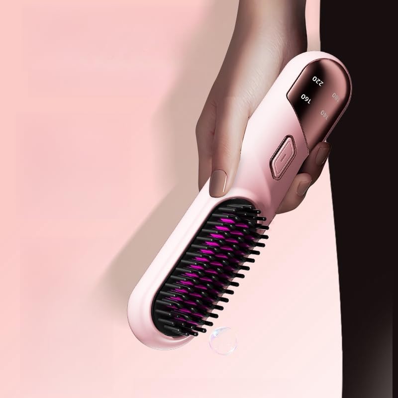 Amazon.co.jp: ヒートブラシ コードレス ストレートヘアアイロンブラシ