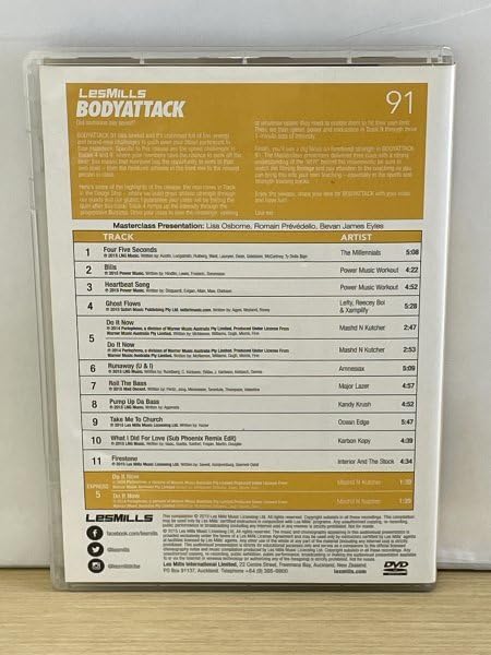 Amazon.co.jp: ◇レスミルズ ボディアタック 91 教習用 DVD+CD+コリオ