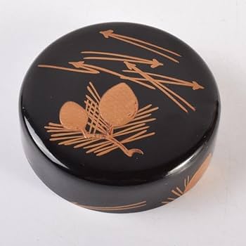 Amazon.co.jp: 茶道具 塗師 中村宗哲作 松葉蒔絵 中棗 袱紗付 共箱 V