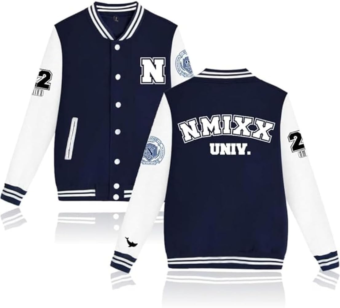 Amazon.com: WCXNSYSO NMIXX Varsity - Chaqueta de béisbol MIXX
