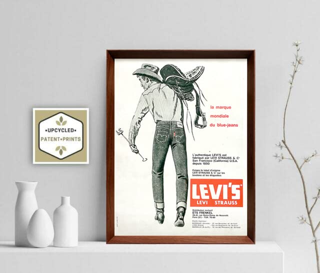 Amazon.co.jp: リーバイス 1960年代 フランス ビンテージ 雑誌 広告