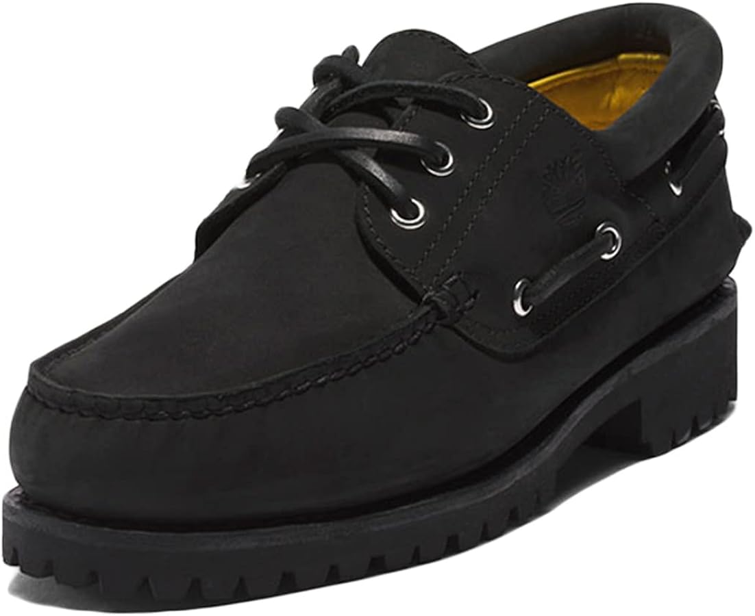 Timberland Mens Authentics 3 Eye Classic Lug Nubuck Leather Black