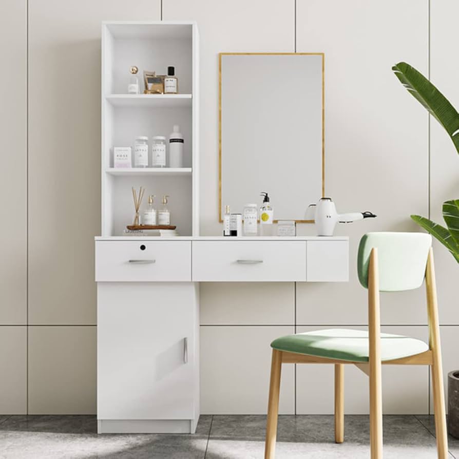 Amazon.com: SSLine Modern Salon Station White Wall Mounted Styling