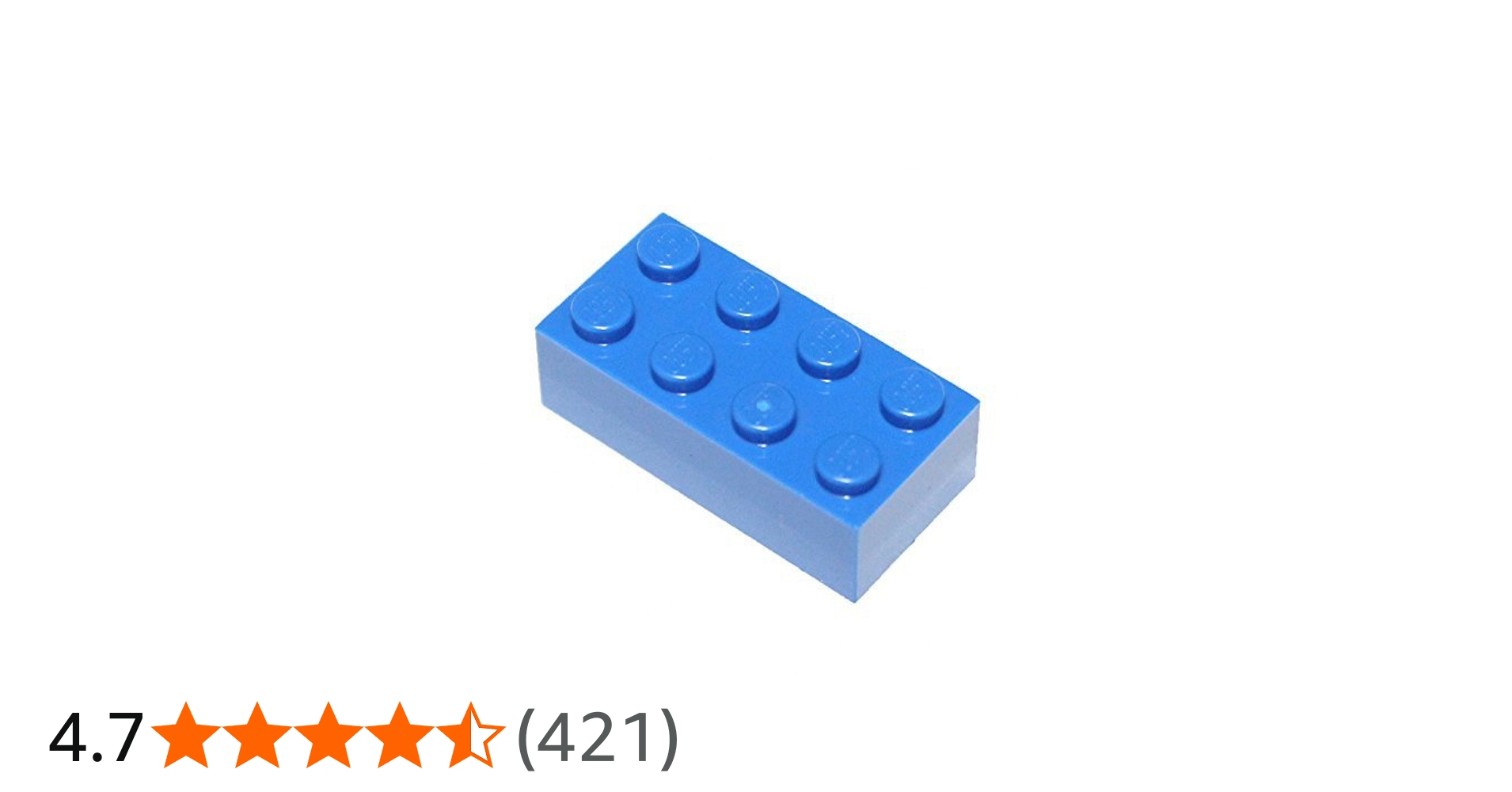 LEGO Parts and Pieces: Blue (Bright Blue) 2x4 Brick x200, Building