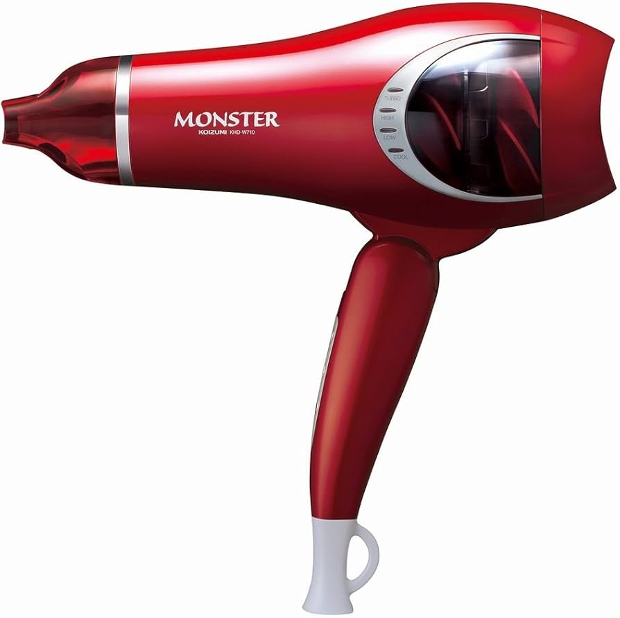 Amazon | コイズミ ヘアドライヤー モンスター 大風量 レッド KHD-W710