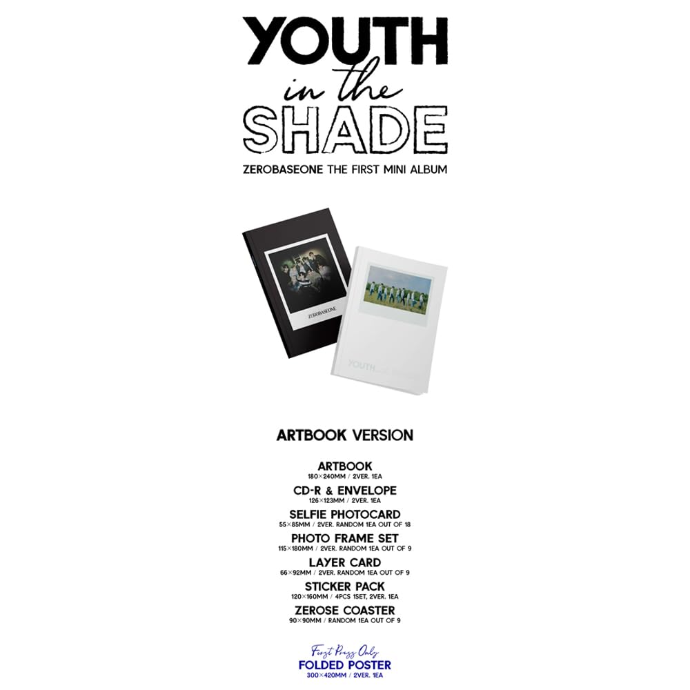 Amazon.com: ZEROBASEONE YOUTH in the SHADE 1st Mini Album CD+POB+