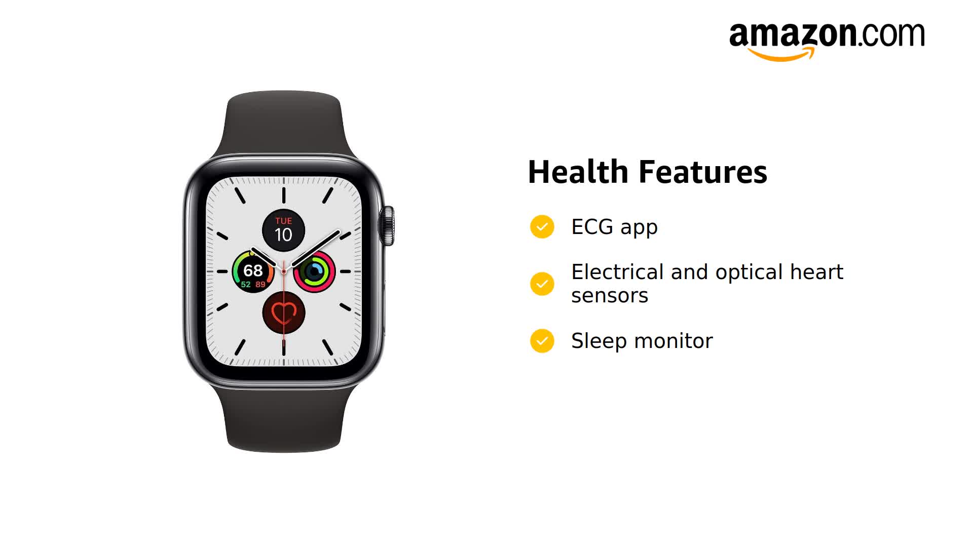 Amazon.com: Apple Watch Series 5 (GPS + Cellular, 44MM) - Space