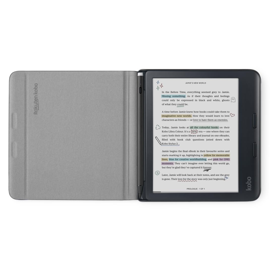 Amazon.com: Kobo Libra Colour SleepCover Case | Black Notebook