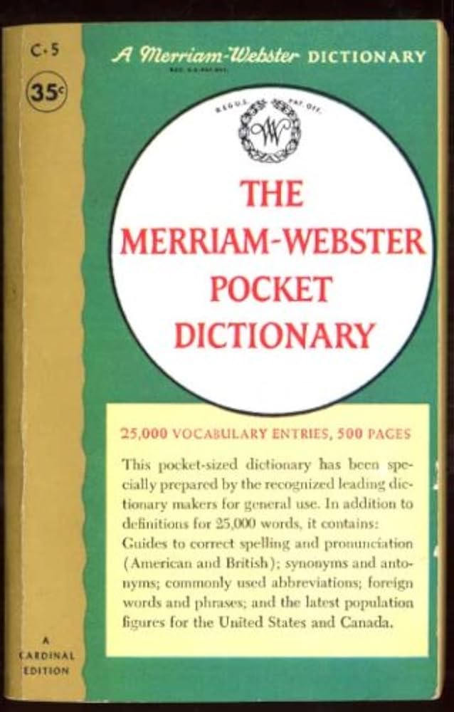 The Merriam-Webster Pocket Dictionary: Anonymous: Amazon.com: Books