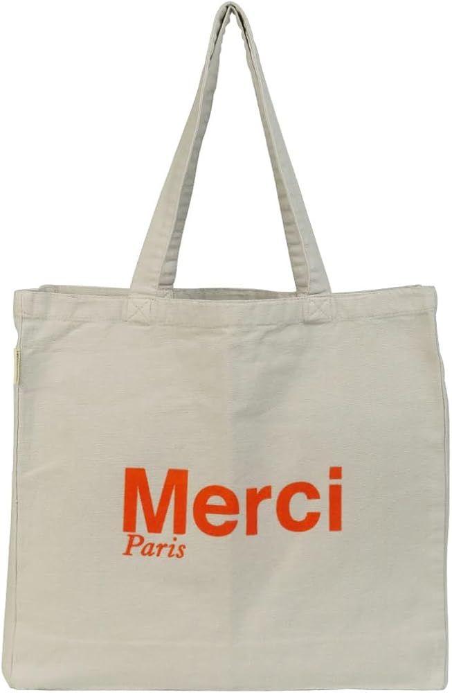 Amazon | [メルシー] トートバッグ Cotton Tote Bag Grand ロゴ入り