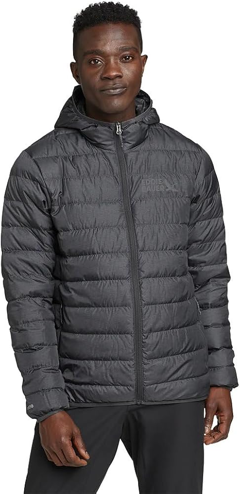 Eddie Bauer Men's CirrusLite Down Hooded Jacket, Dk Smoke Htr