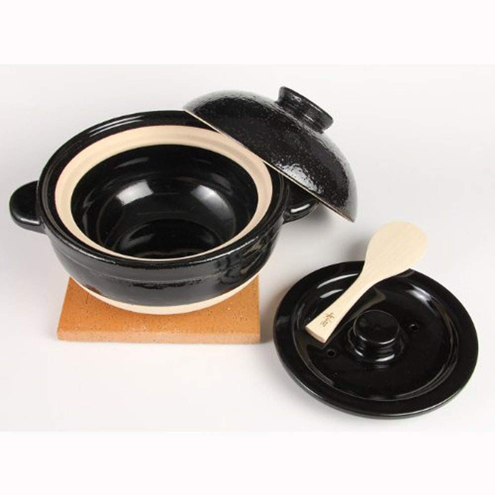 Amazon｜伊賀焼 長谷園 かまどさん 三合炊き 鍋敷・しゃもじ・レシピ付