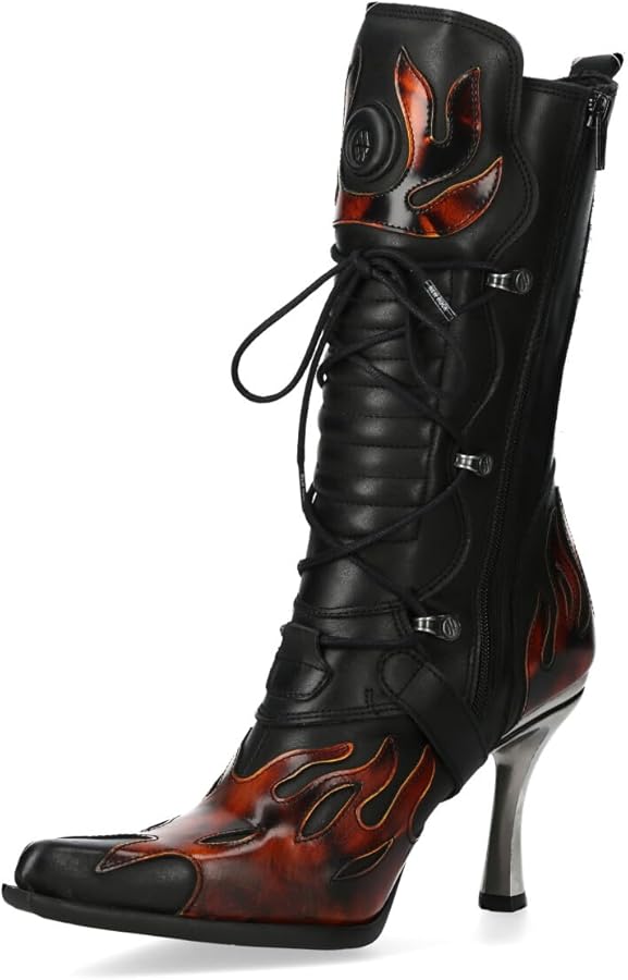 New Rock M.9591-S4 Malicia/Pulik Fuego Collection Steel Heels Zip