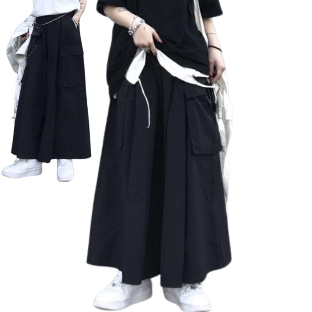 Amazon.co.jp: [MORASTYLE] タック ワイド パンツ メンズ 袴パンツ