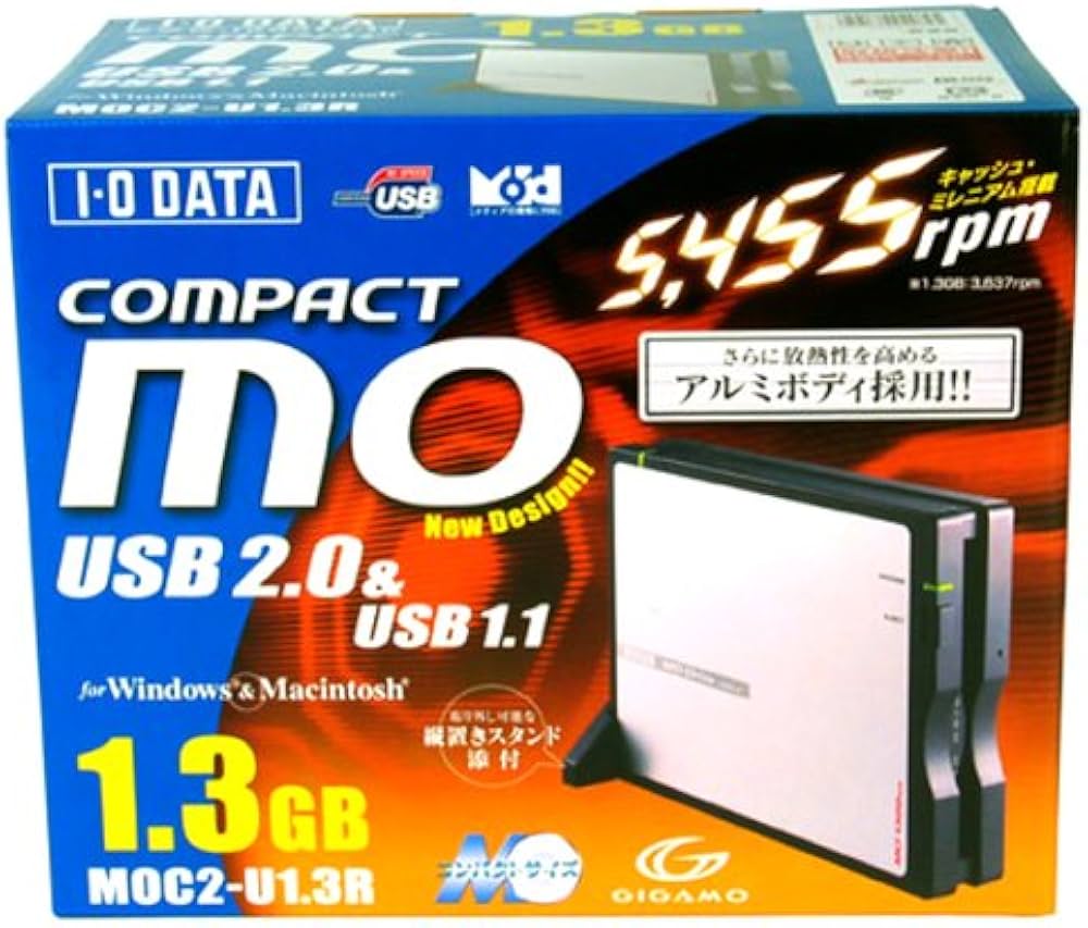 Amazon | I-O DATA MOC2-U1.3R USB2.0/1.1対応 コンパクトMOドライブ