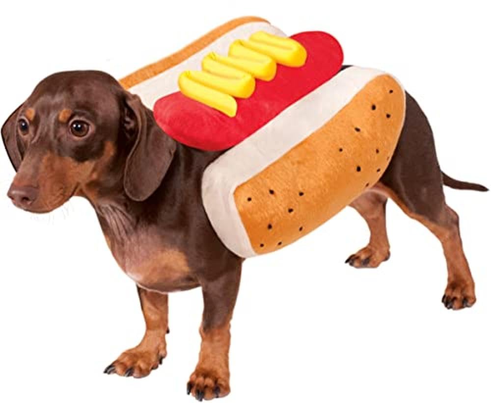 Amazon.com: Rubies Hot Dog Pet Costume for Dogs or Cats, Small