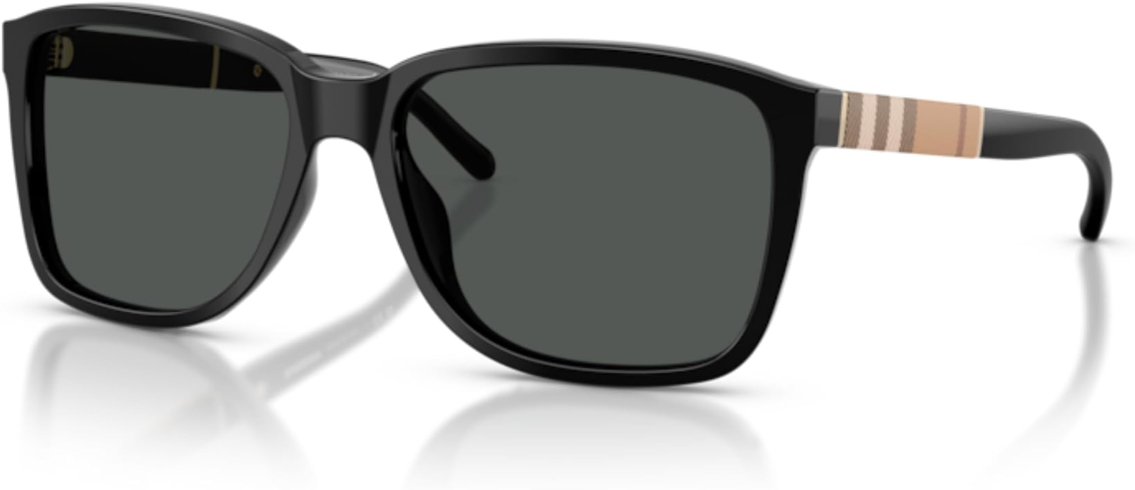 Amazon.com: BURBERRY BE4181 300187 58M Black/Grey Square