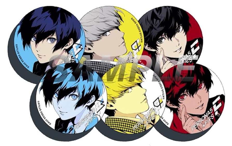 ペルソナ5 コンサート 主人公 雨宮蓮 缶バッジ 7個 ペルソナ5