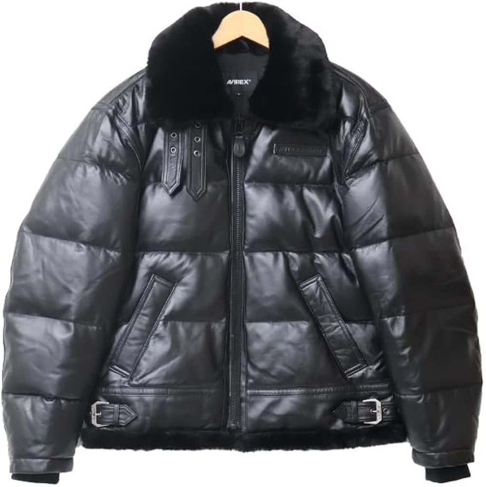 Amazon.co.jp: [アヴィレックス] レザー ダウンジャケット 783-3250066