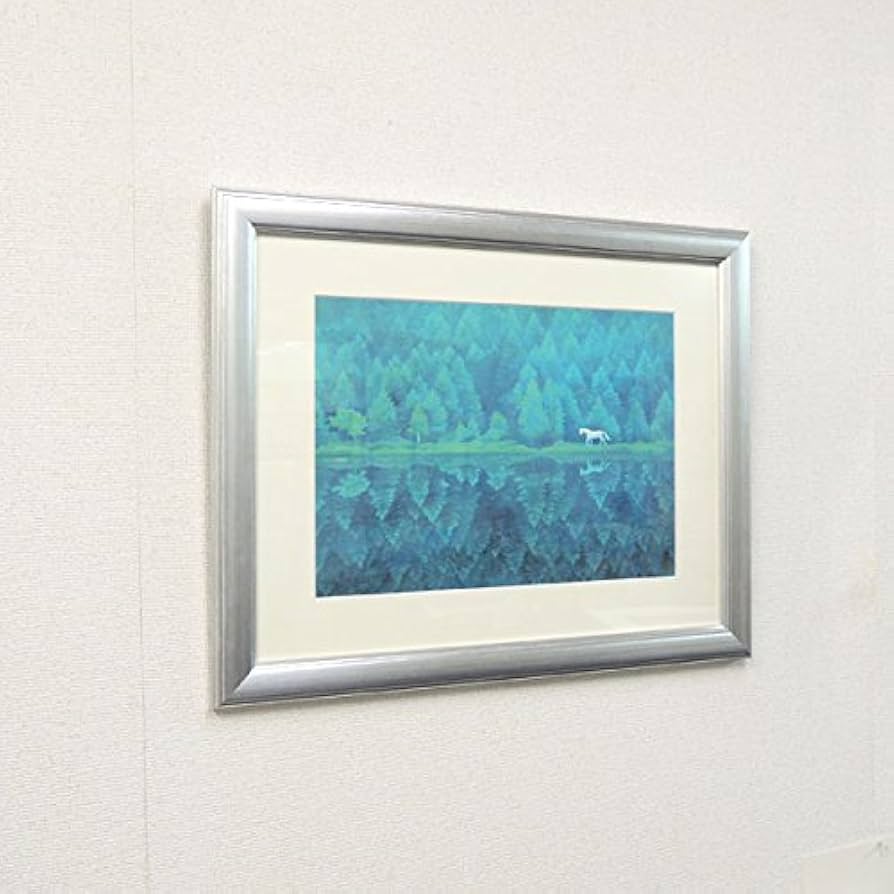 Amazon.co.jp: 東山魁夷『緑響く(10号特寸)』プリハード印刷 風景画