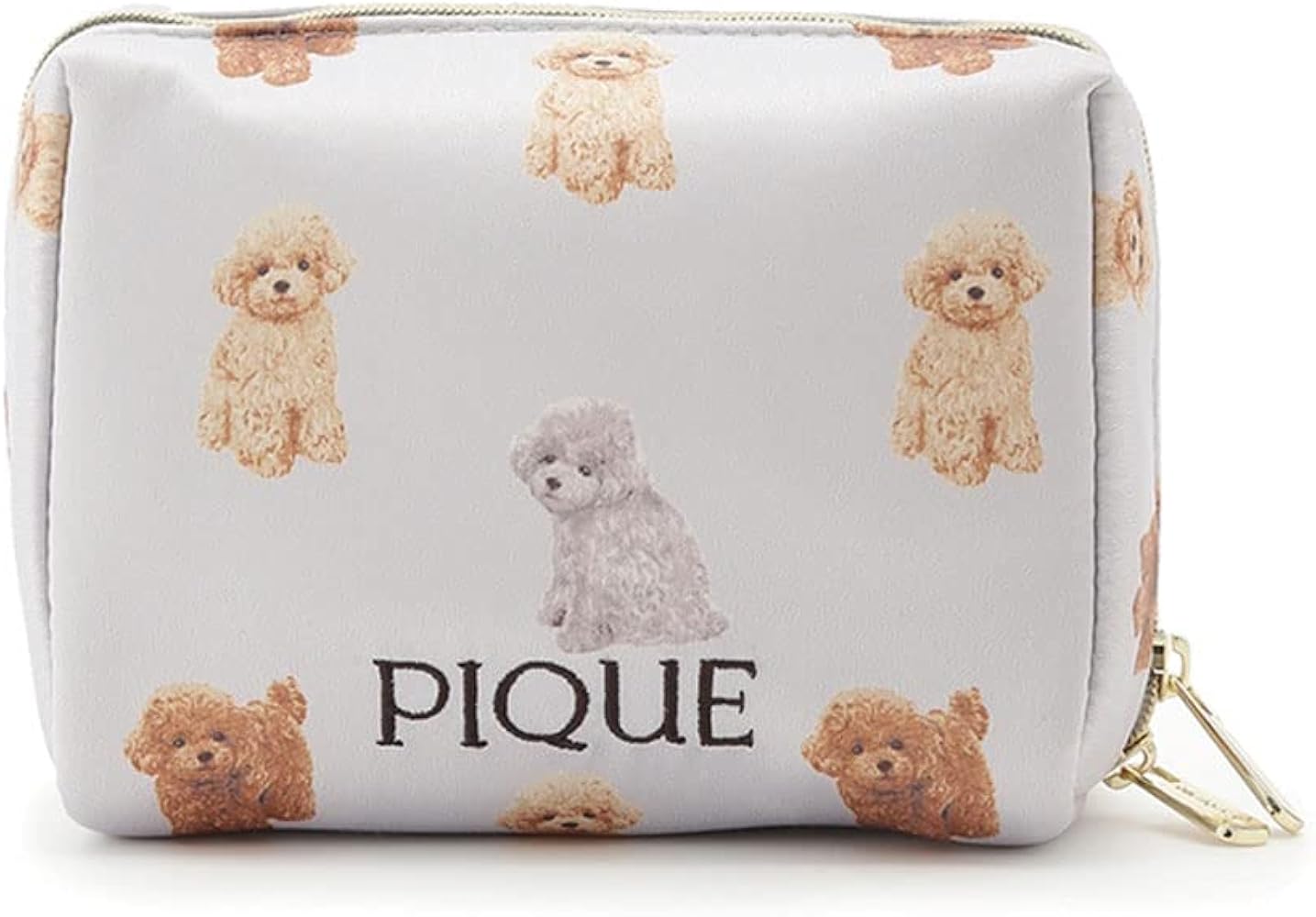 Amazon | gelato pique ピケ トイプードル柄ポーチ ジェラピケ(GY