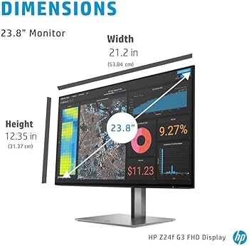 HP Z24f G3 Monitor Full HD LCD 1920 x 1080, Display, HDMI and USB