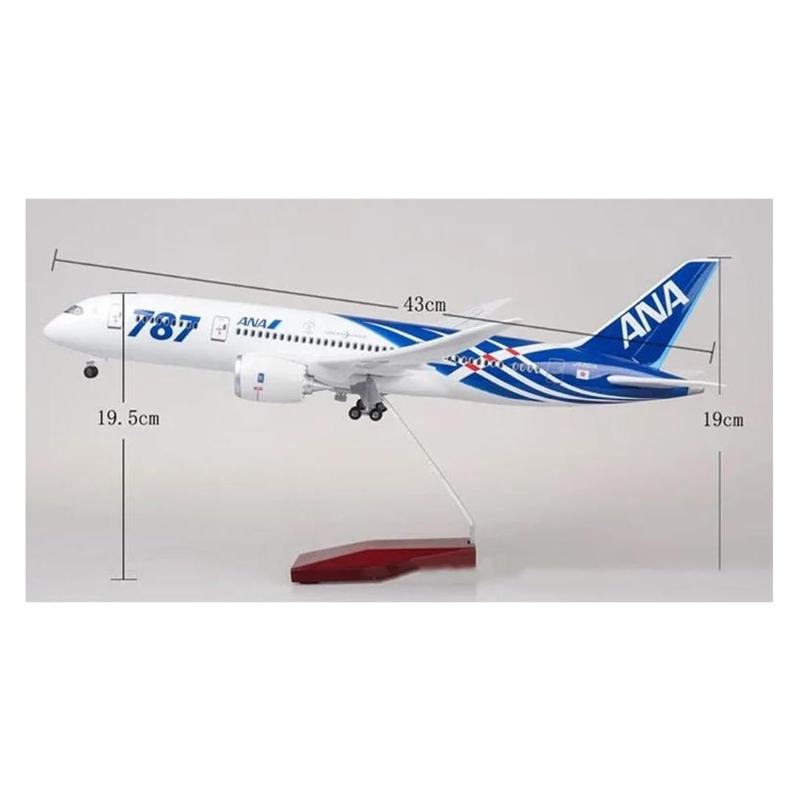 Amazon.co.jp: 静的航空機モデル 47cm 1/130 日本ANA787航空機モデル