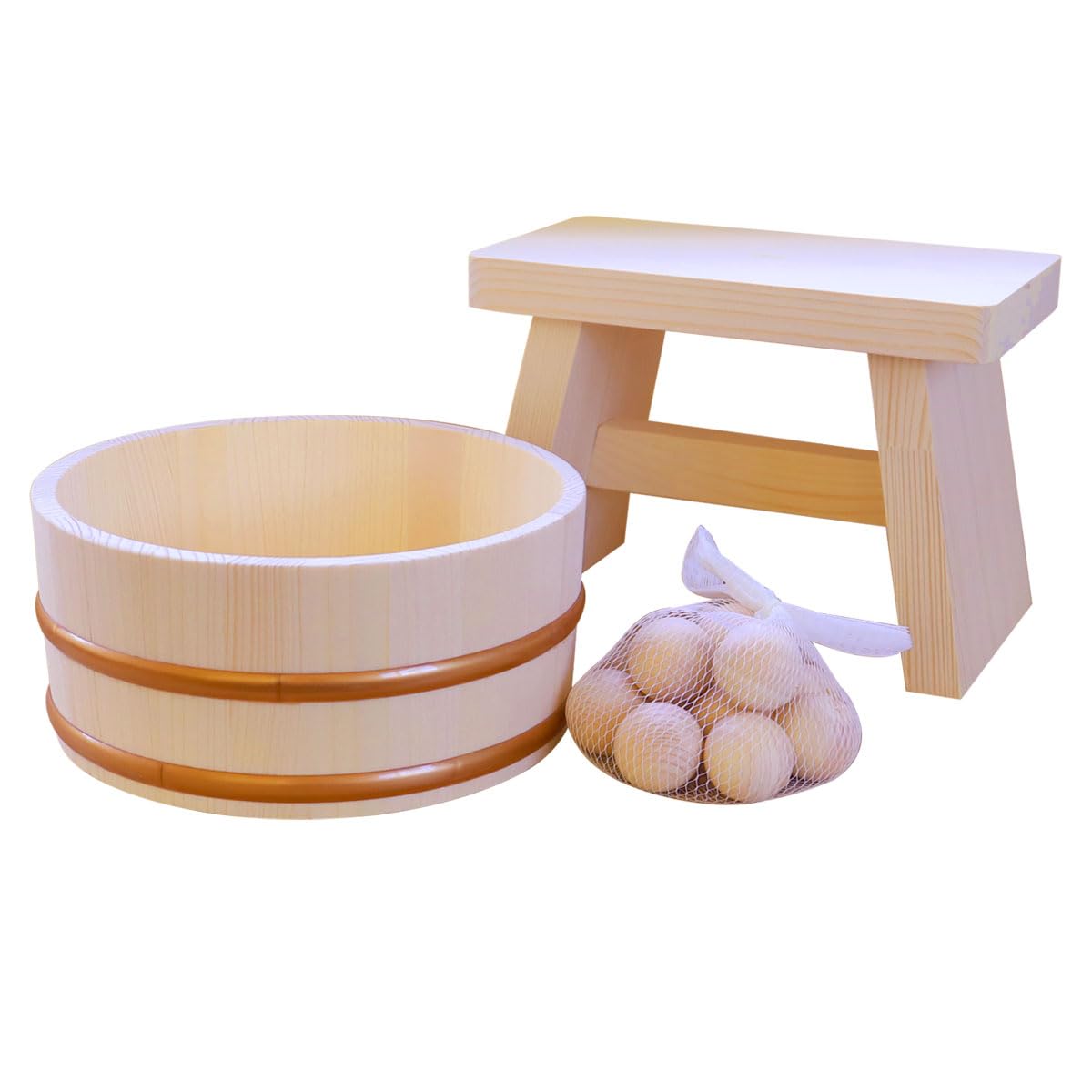 Amazon｜お風呂小町 宴セット 化粧箱入り 湯浴セット 湯桶 風呂桶 風呂