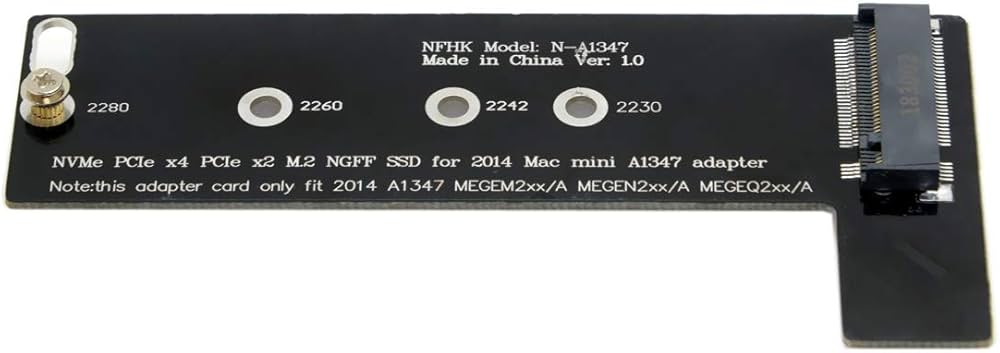 Amazon | Apple Mac Mini 2014 A1347 MEGEN2 MEGEM2 MEGEQ2用 M.2 NGFF