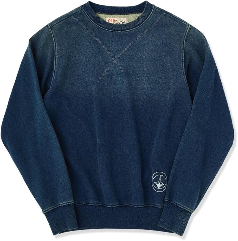 Amazon.co.jp: [karaku] 刺繍ロゴ入り 藍染グラデーションプルオーバー