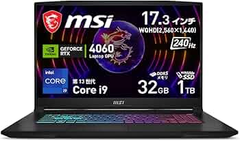 Amazon | 【最新第13世代Core i9 & RTX 4060搭載】 MSI ゲーミング