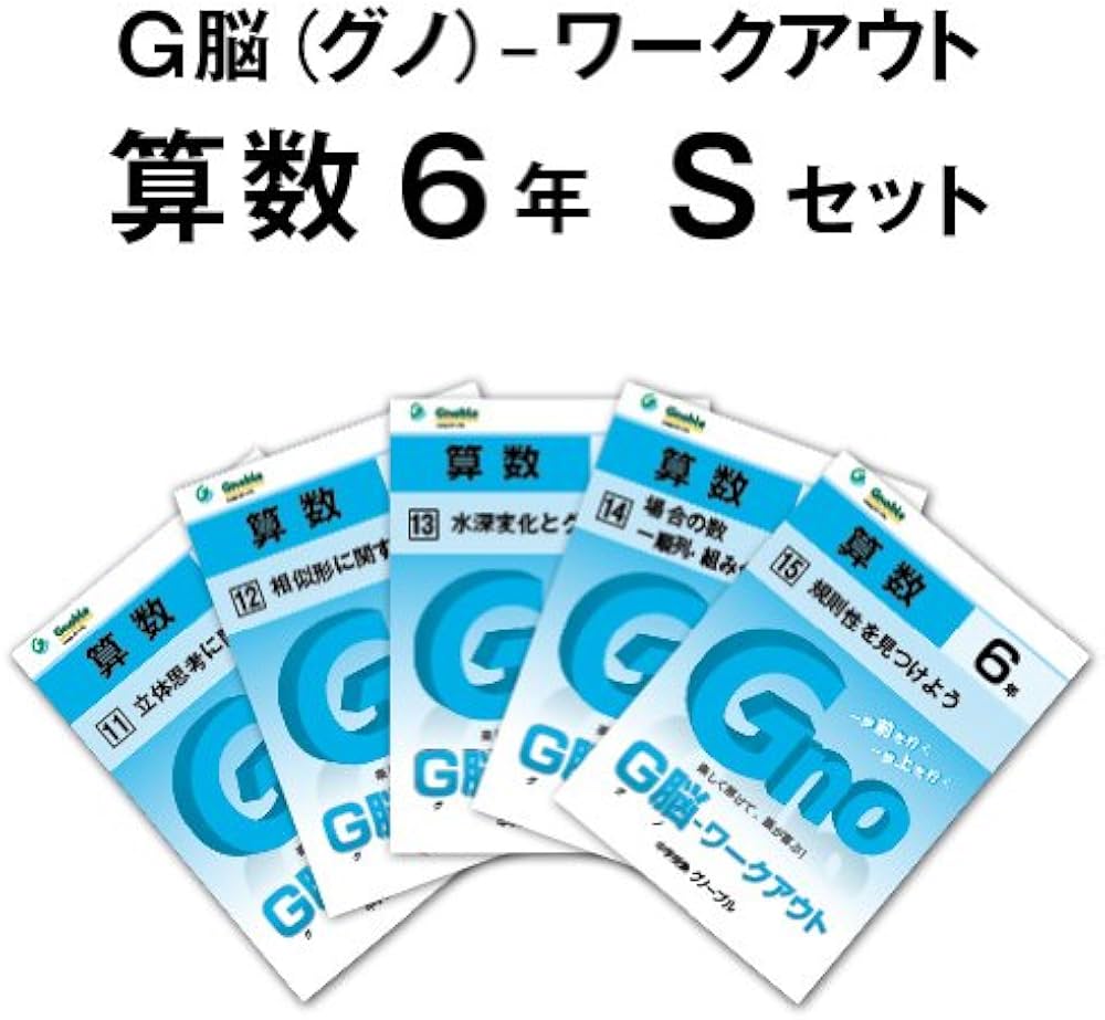 Amazon.co.jp: G脳(グノ)-ワークアウト6年算数 Sセット(No.11～15) (G