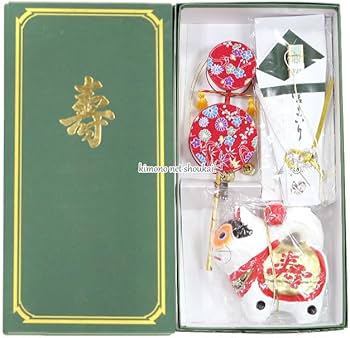 Amazon.co.jp: お宮参り 末広(熨斗)3点セット・青 日本製【末広