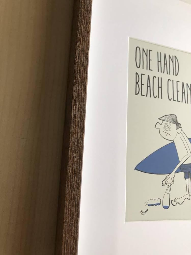 Amazon.co.jp: kj額装品 花井祐介 ビーチクリーン イラスト A4サイズ額