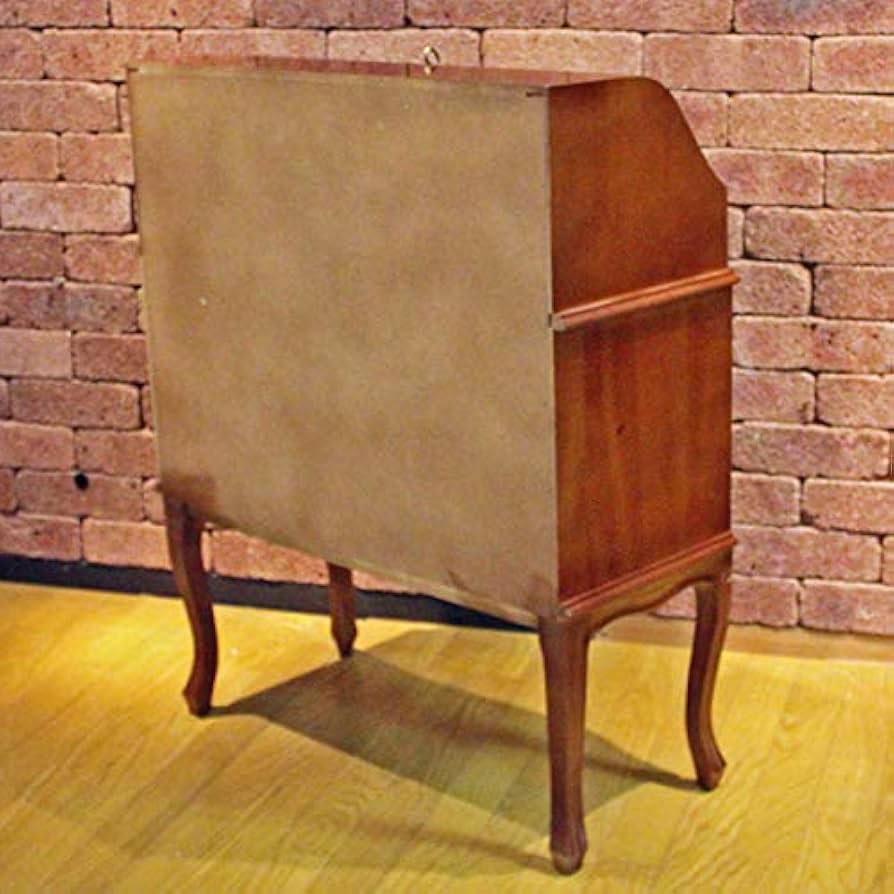 Amazon｜イタリア製 ライティングデスク 収納付き ビューロー 象嵌 猫