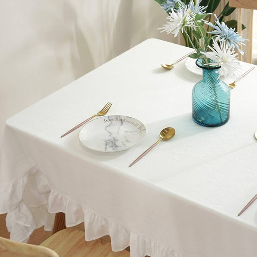 Amazon｜AIHIKONG テーブルクロス テーブルカバー フリル付き 長方形