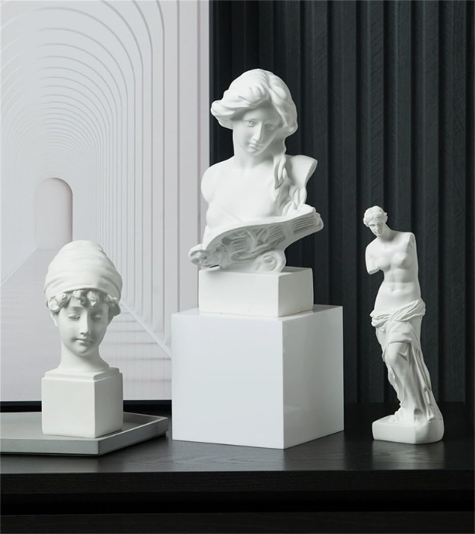 Amazon.co.jp: xiaoyuzhou 石膏像 胸像 人物像 置物 デビッド像 石膏像