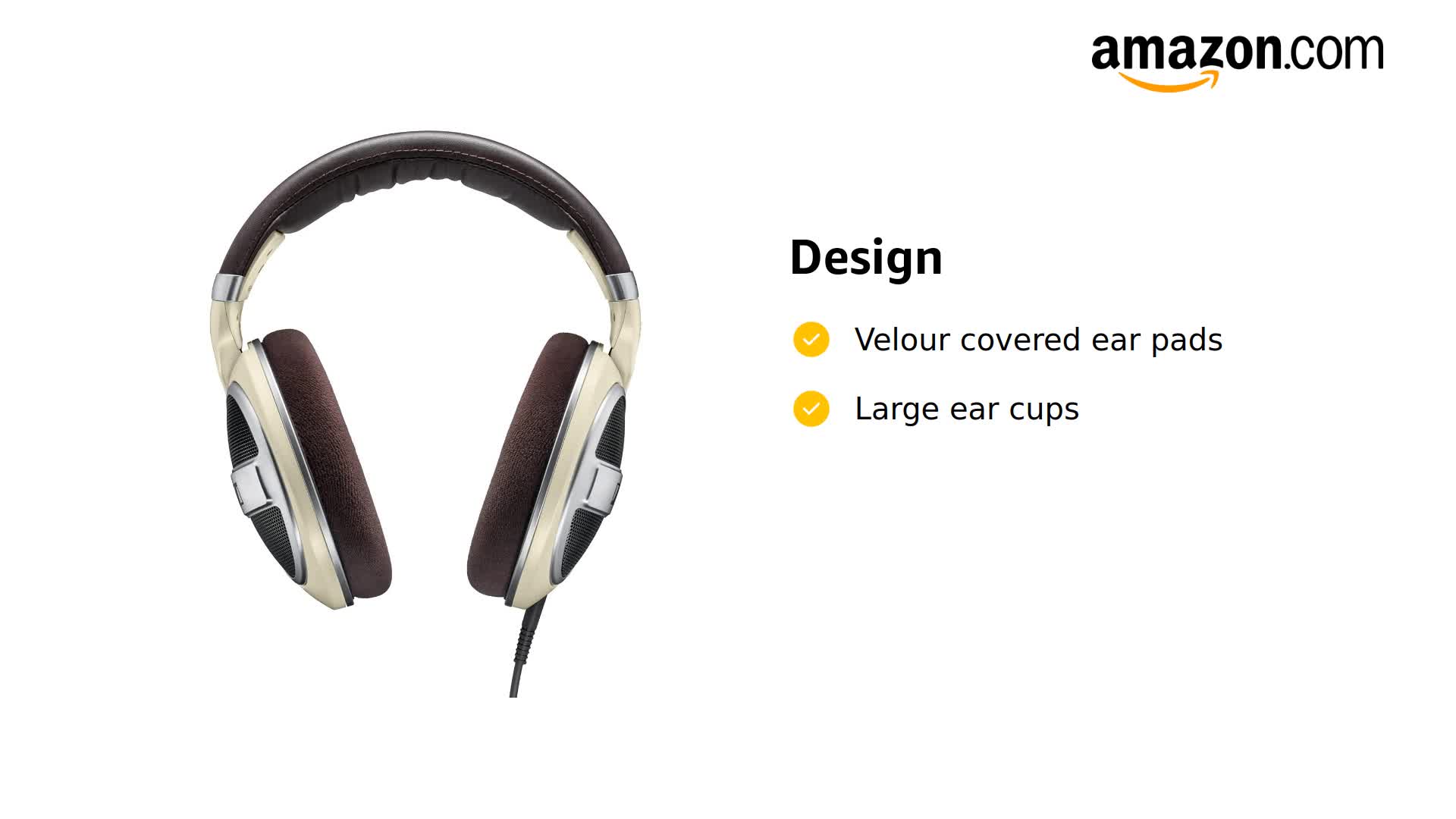 Amazon.com: SENNHEISER HD 599 Open Back Headphone, Ivory : Electronics
