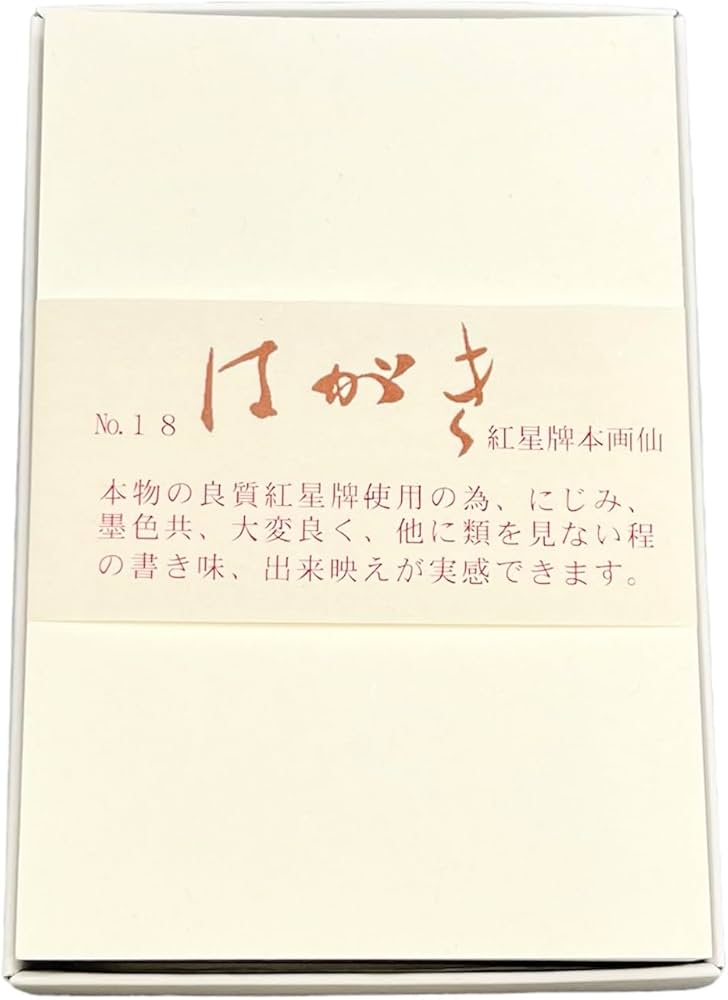Amazon | 大玄堂 ハガキ 本画仙紙 紅星牌 100枚入 徳用 絵手紙 書道