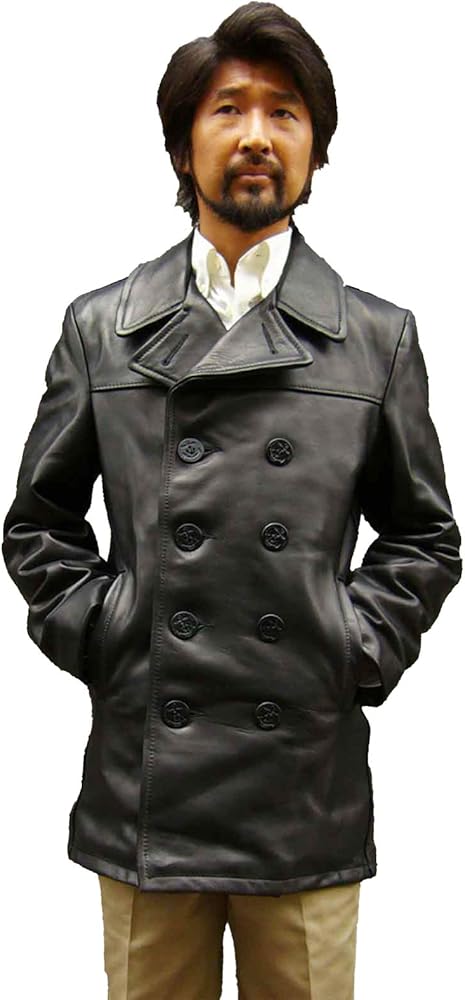 Amazon | [ショット] SCHOTT 140 メンズ レザー ダブル ピーコート