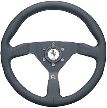 当時物3スポークフェラーリ レザー ステアリングホイール30パイ 当時物