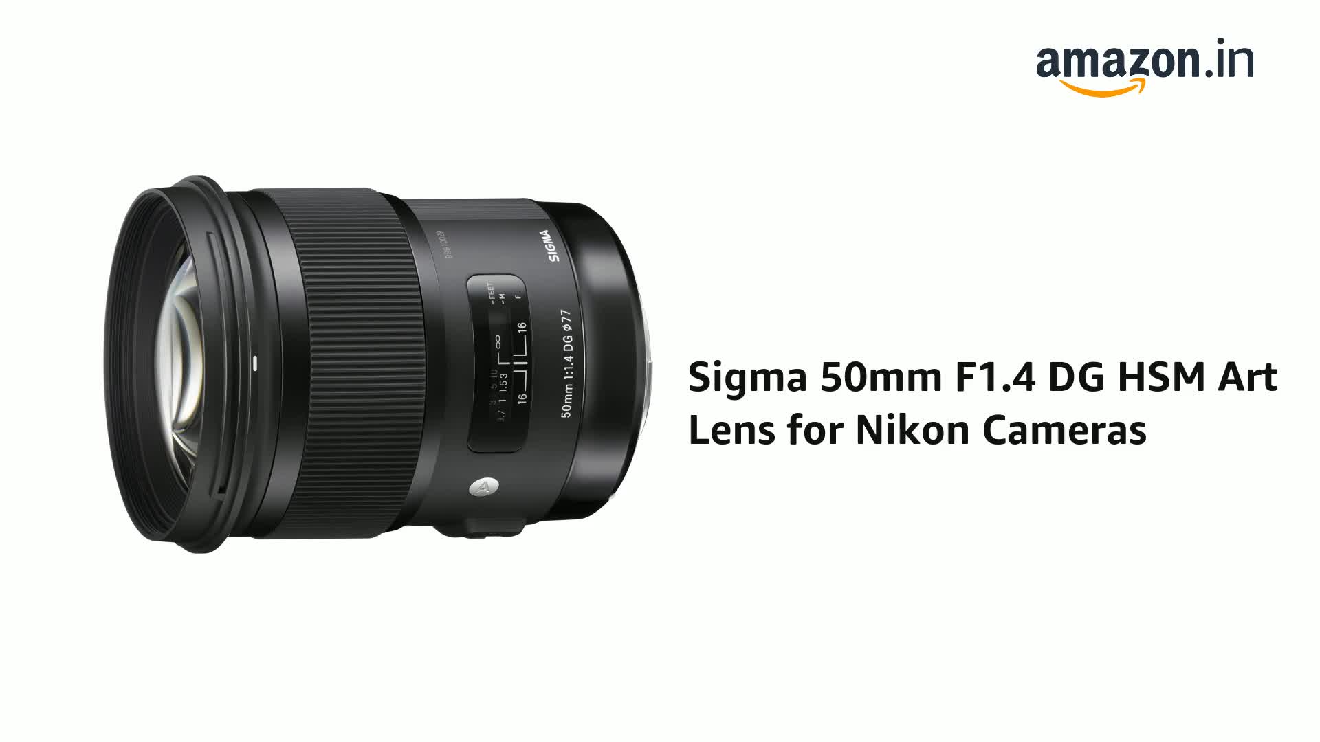 Sigma 50mm F1.4 DG HSM Art Lens for Nikon Cameras - Black : Amazon